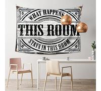 Dsocuiubos Décoration de bar pour la maison Ce qui se passe dans cette chambre reste dans cette chambre Tapisserie pour adolescents Stuff pour votre chambre (taille : 75 x 100 cm)