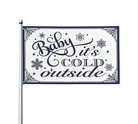 Dsoluuing Man Cave Rules Baby It's Cold Outside Flag Manches à air Accessoires de dortoir extérieur (Taille : 152 x 244 cm)