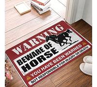Dsoluuing Tapis de bienvenue pour salle de classe, méfiez-vous des chevaux, paillasson d'automne, paillasson extérieur, décoration de garage pour hommes (taille : 65 x 90 cm)
