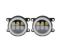 Dsonbc Ensemble feux antibrouillard Feux Antibrouillard Avant LED Avec Lentille DRL Anneaux Yeux D'ange PTF 40W Pour Jaguar Pour Type S Pour X200 2004 - 2008(Type B -Blue DRL)