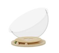 DSOUWEH Carrousel en Bois pour Chat, Centre d'activités combinant des fonctionnalités attrayantes et Un Espace de Couchage Confortable pour Chatons, Clair, L