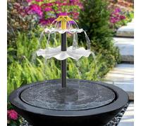 DSOUWEH Fontaine pour bain d'oiseaux offrant un magnifique jeu d'eau et une