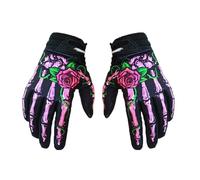 DSOUWEH Gants de cyclisme de moto haute Performance, coupe-vent et à séchage, gants d'équitation en Nylon antichoc à doigt complet, rose, XL