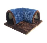DSOUWEH Les Tunnels pour cobayes Ont Un Aspect Unique et Un Coussin Amovible, offrant sécurité et Confort pour aux Petits Animaux Pendant Leur Sommeil, Bleu