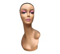 DSOUWEH Mannequin de tête de perruque avec solution d'affichage fiable de maquillage pour perruques, chapeaux de bijoux à domicile, magasins et salons,