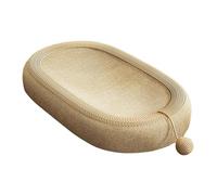 DSOUWEH Robuste et de Forme Ovale, ce Tapis de Couchage innovant pour Chat est doté d'un griffoir et d'un Jouet interactif. Idéal pour Les Chats ayant, Brun Clair, Petit