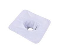 DSOUWEH Serviette de spa haut de gamme avec ouverture pour le visage, se distinguant par sa douceur et son confort. Drap de massage doux pour un soin, blanc, 35x35cm