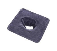 DSOUWEH Serviette de spa haut de gamme avec ouverture pour le visage, se distinguant par sa douceur et son confort. Drap de massage doux pour un soin, gris foncé, 35x35cm