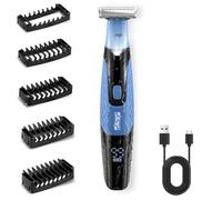 DSP Rasoir électrique pour homme, tondeuse à barbe de voyage, rasoir pour le visage et le corps pour adolescents garçons, lumière intelligente, étanche, verrouillage de voyage, machine à raser pour le