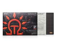 DSPIAE at-CA3 Tapis de découpe avec plaque graduée et règle sur la surface Format A3