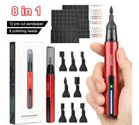 DSPIAE ES-A DIY Ponceuse Alternative Électrique Stylo De Meulage Modèle En Plastique Têtes De Ponçage Papier De Verre Militaire Artisanat Outils Reciprocating Sander