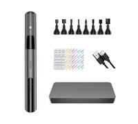 DSPIAE PRO Ponceuse électrique alternative, avec 8 têtes de ponçage, ensemble de papiers abrasifs en silicone 7 grains (180-1200), cordon d'alimentation et étui, vitesse de ponçage 5400 tr/min