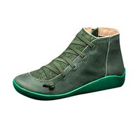 DSQSasahip Bottines Femme Chaussure Femme Hiver Chaudes Légère Antiderapante Bottines pour Femmes Chaussures avec Fermeture éclair Latérale Ankle Boots Femme Pas Cher (Green, 39)