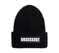 Dsquared2 - Bonnet en laine avec logo - Homme - Accessoires - Noir - Taille: ONE Size