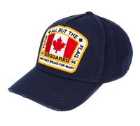 Dsquared2 Canadian Flag Icon Casquette Baseball Bleu, Canvas, Logo, Réglable