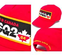 Dsquared2 Casquette Baseball Iconic Logo Oversize Rose Toile Coton