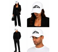 Dsquared2 Casquette Baseball Neuve Icon Logo Coton Toile Blanc Unisexe