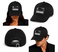 Dsquared2 Casquette Baseball Noir Canvas Logo 95 Code 95 Unisexe