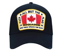 Dsquared2 Casquette Baseball Noir Drapeau Canada Coton Logo