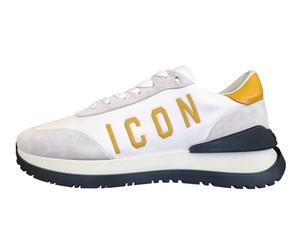 DSQUARED2 Chaussures Homme Sneakers Running SNM0417 11708205 M319 Blanc et Jaune, Blanc et jaune., 44 EU