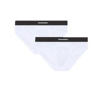 Dsquared2 - Coton Taille Élastique Lot de 2 Sous-vêtements - Homme - Sous-vêtements - Blanc - Taille: L