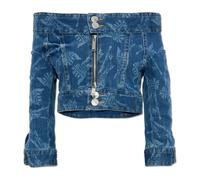 Dsquared2 - Cropped Denim Jacket - Femme - Vestes - Bleu - Taille: 38 FR
