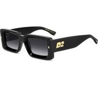 DSQUARED2 D2 0142/S 807 BLACK 52/20/145 Lunettes de soleil hommes