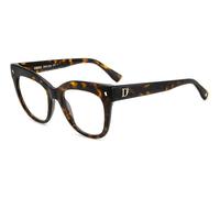 Dsquared2 Femme D2 0098 086 Montures optiques Plastique Havane Carré