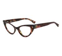 Dsquared2 Femme D2 0116 2TM Montures optiques Acétate Havane /Rose Cat Eye