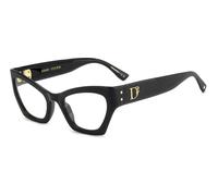 Dsquared2 Femme D2 0133 807 Montures optiques Acétate Noir Cat Eye