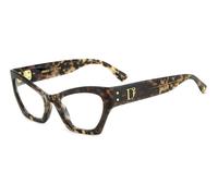 Dsquared2 Femme D2 0133 ACI Montures optiques Acétate Gris/ La Havane Cat Eye
