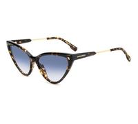 Dsquared2 Femme D2 0134/S 086/08 Lunettes de soleil Acétate Havane Bleu clair Cat Eye Ombré