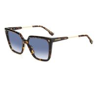 Dsquared2 Femme D2 0135/S 086/08 Lunettes de soleil Acétate Havane Bleu clair Carré Ombré