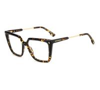 Dsquared2 Femme D2 0136 086 Montures optiques Acétate Havane Carré