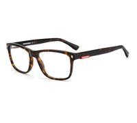 Dsquared2 Homme D2 0007 086 Montures optiques Acétate Havane Carré