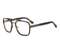 Dsquared2 Homme D2 0064 EKP Montures optiques Acétate Tige de fusil de la Havane Carré