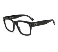 Dsquared2 Homme D2 0066 807 Montures optiques Acétate Noir Carré