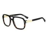 Dsquared2 Homme D2 0087 WR7 Montures optiques Plastique Havane Carré