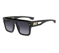 Dsquared2 Homme D2 0127/S 807/9O Lunettes de soleil Acétate Noir Gris Carré Normale Ombré
