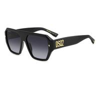 Dsquared2 Homme D2 0128/S 807/9O Lunettes de soleil Acétate Noir Gris Carré Normale Ombré