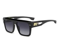 Dsquared2 Homme Dsquared2 D2 0127/S 807/9O Lunettes de soleil Acétate Noir Gris Carré Normale Ombré