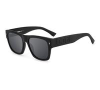 Dsquared2 Homme Dsquared2 ICON 0004/S 003/T4 Lunettes de soleil Acétate Noir-opaque Argent Carré Miroir