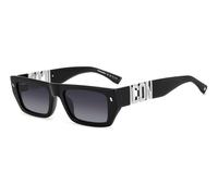 Dsquared2 Homme Dsquared2 ICON 0011/S 807/9O Lunettes de soleil Acétate Noir Gris Carré Normale Ombré