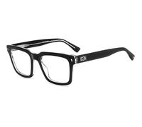 Dsquared2 Homme Dsquared2 ICON 0013 7C5 Montures optiques Acétate Cristal/Noir Carré