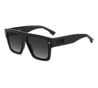 Dsquared2 Homme Dsquared2 ICON 0030/S 807/9O Lunettes de soleil Acétate Noir Gris Carré Normale Nuancé