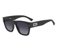 Dsquared2 Homme ICON 0004/S P5I/9O Lunettes de soleil Acétate Noir-opaque Gris Carré Ombré