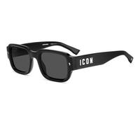 Dsquared2 Homme ICON 0009/S 807/IR Lunettes de soleil Plastique Noir Gris Géométrique