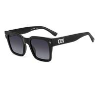 Dsquared2 Homme ICON 0010/S 807/9O Lunettes de soleil Acétate Noir Gris Carré Normale Ombré