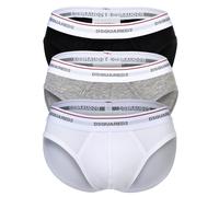 DSQUARED2 Homme Slips, 3er Paquet - 3-Pack Slip, Coton Stretch, Logo Ceinture