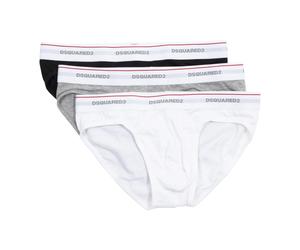 Dsquared2, Homme, Sous-vêtements, Multicolore, Taille: L Lot de 3 slips unis à taille élastique